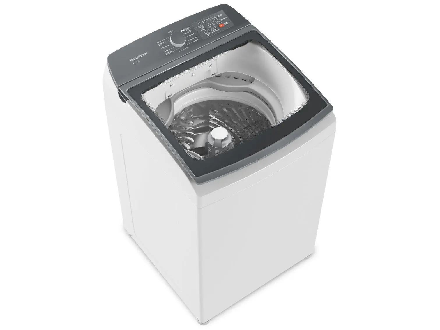 Lavadora de Roupas Brastemp 18kg Cesto Inox 12 Programas de Lavagem Branca BWF18AB - Imagem 2
