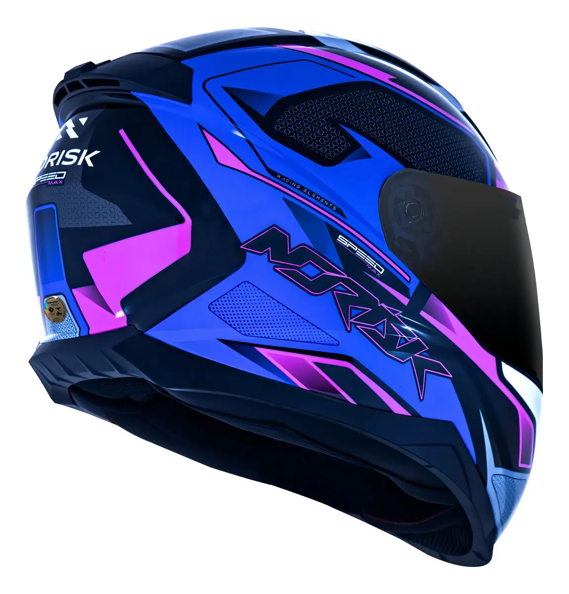 Capacete Norisk Razor SpeedMax Roxo Com Rosa - Imagem 4