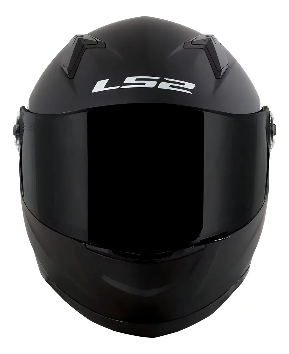Capacete Ls2 Ff358 Classic Monocolor Preto Fosco Liso - Imagem 2