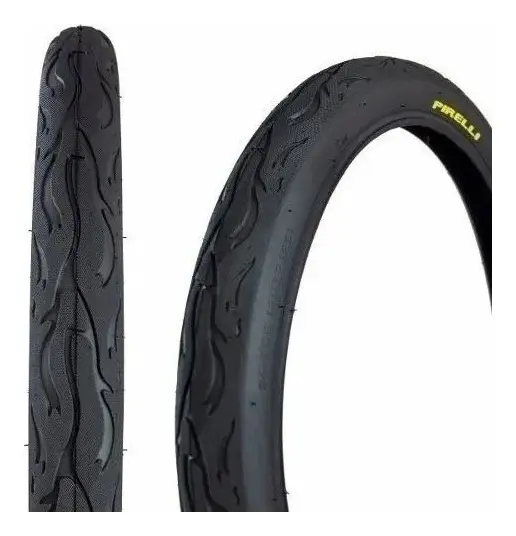 Par Pneu Aro 20x2.125 Bicicleta Pirelli Balão Tornado Flame Cor Preto - Imagem 4