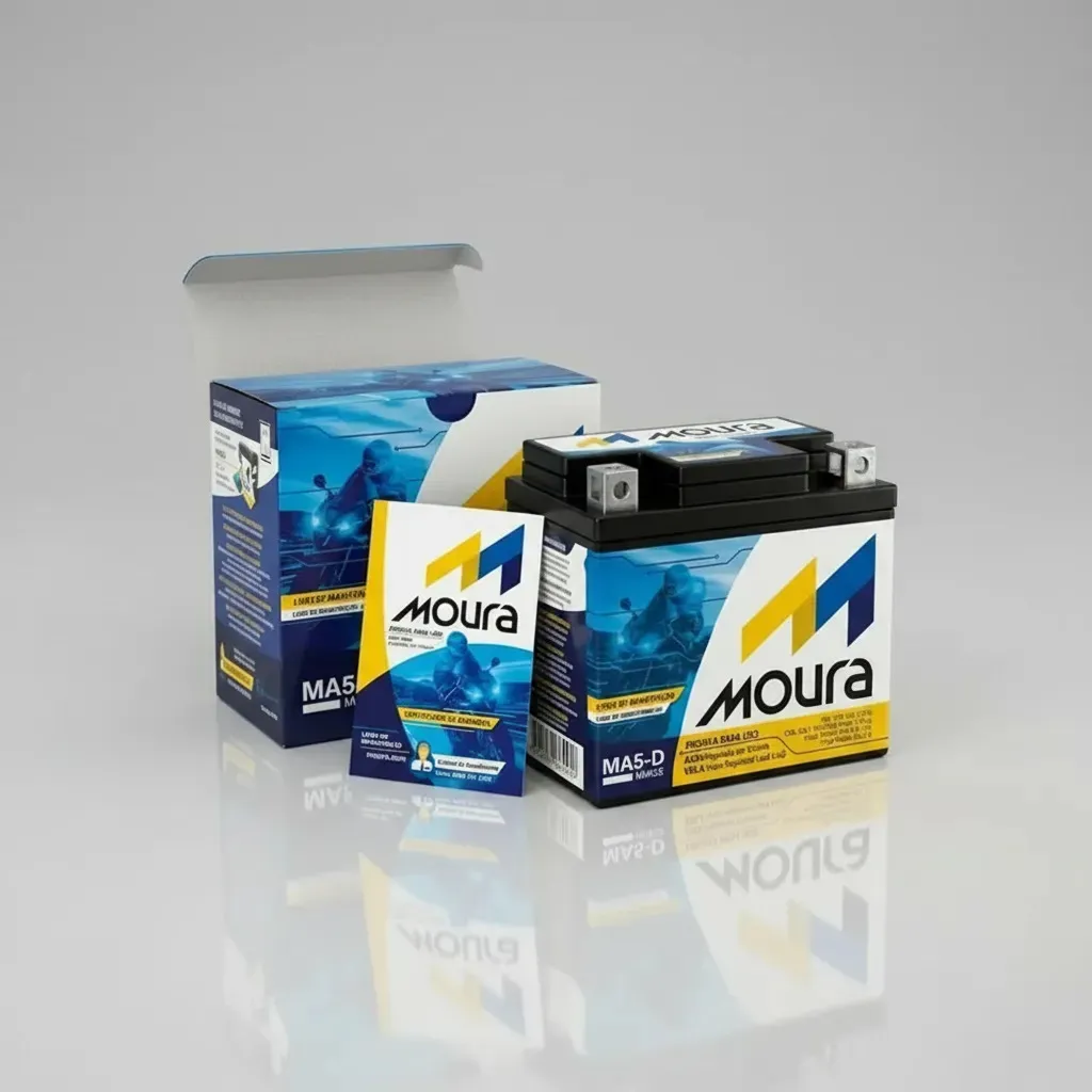 Bateria Moura MA5-D 5 Ah 12V Selada para Honda, Yamaha e Mais - Imagem 5